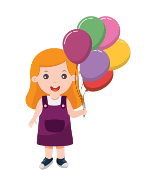 children celebrating a birthday party png