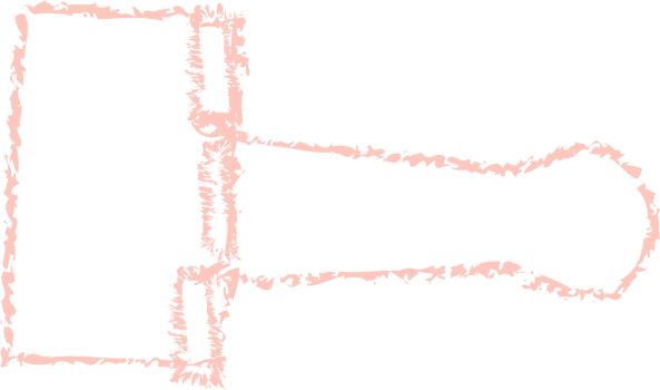 Pink binder clip chalk line art png