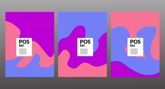Vector colorful abstract fluid poster and banner template