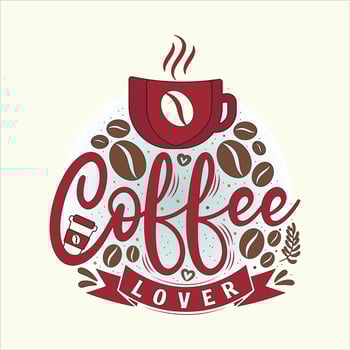 Typography Vector hand-drawn lettering. Coffee lover awesome trendy cool typography coffee T Shirt, cool t shirt, coffee lover t shirt, Positive Message T Shirt, vintage design