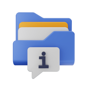 3d folder icon illustration render png