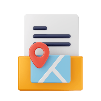 3d folder icon illustration render png