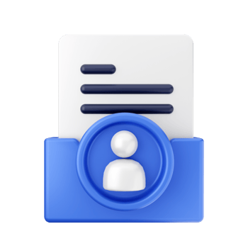 3d folder icon illustration render png
