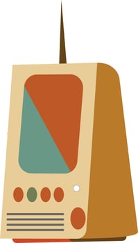 old tv illustration stock vector