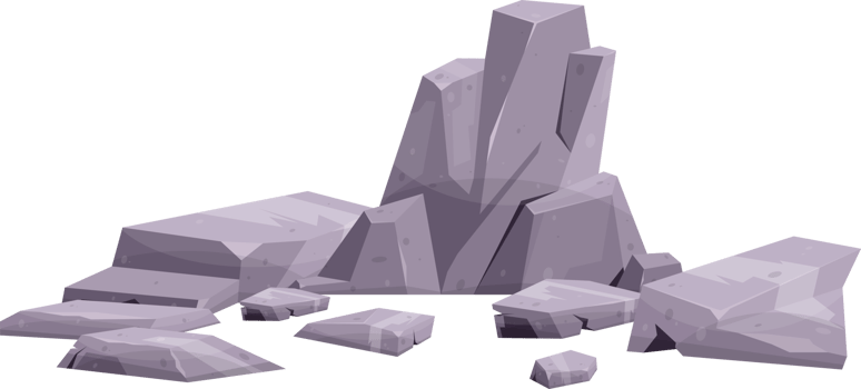 Cartoon mountain rock clip art png