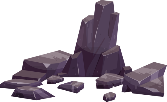 Cartoon mountain rock clip art png