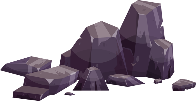 Cartoon mountain rock clip art png