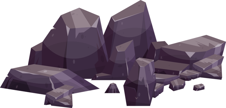 Cartoon mountain rock clip art png