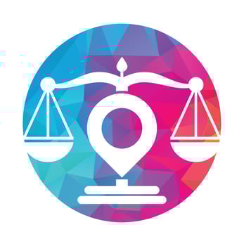 Justice point logo vector template. Creative Law Firm logo design concept.