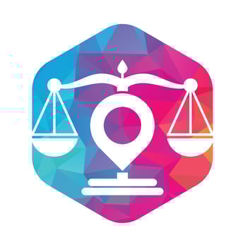 Justice point logo vector template. Creative Law Firm logo design concept.