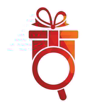 Search Gift Logo Icon Design. Find gift box logo design icon vector. vector
