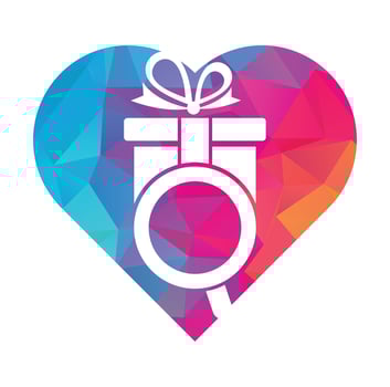 Search Gift Logo Icon Design. Find gift box logo design icon vector. vector