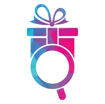 Search Gift Logo Icon Design. Find gift box logo design icon vector. vector