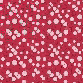 Monochrome modern seamless pattern with wholes and cutted radishes on the pink background. Contemporary design for kitchen fabric, paper, cover, interior decor. Vector flat texture.
