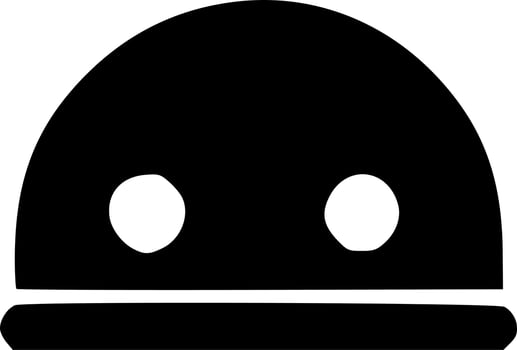 black evil face monster vector