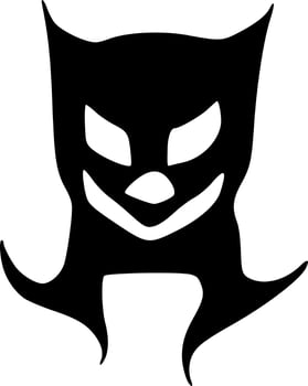 black ghost icon vector