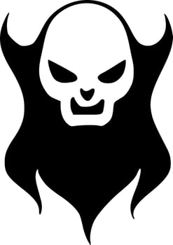 black ghost icon vector