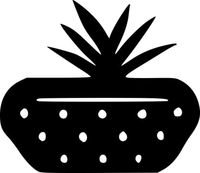black plant icon vector
