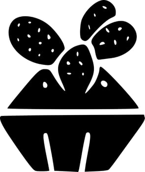 black plant icon vector