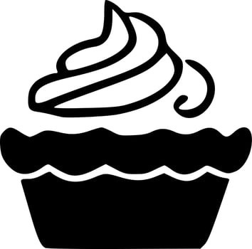 black cake icon vector