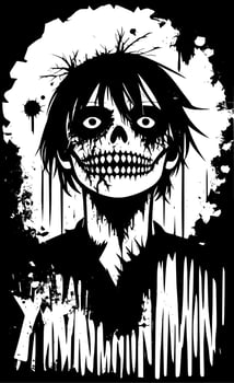 zombie cartoon background vector