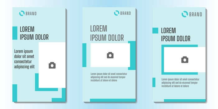 Social Media Story Templates and Copy Space Vector Illustration. Blank photo website Advertising Background