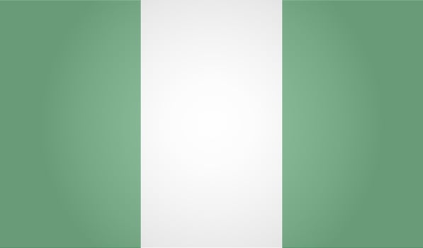 Flag of Nigeria. White background. Vector illustration. EPS 10