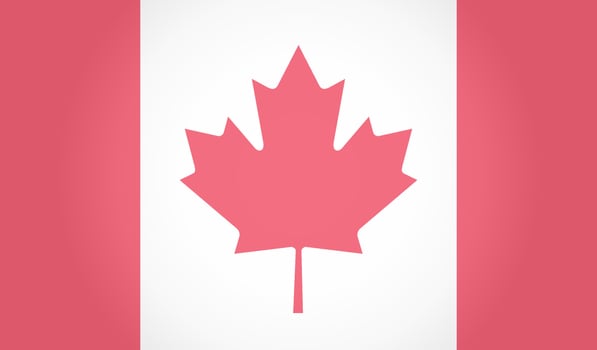 Flag of Canada. Maple Leaf. White background. Vector illustration. EPS 10