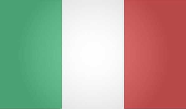 Flag of Italy. White background. Vector illustration. EPS 10