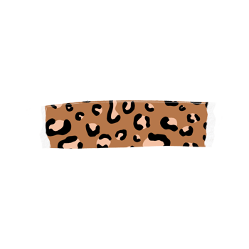 Brown Leopard Print Ripped Tape png
