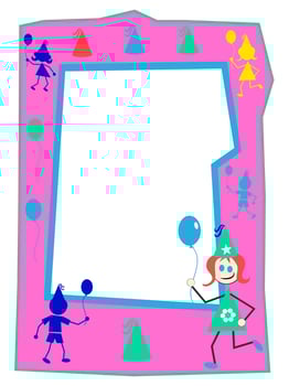 Kids Birthday Party Frame vector