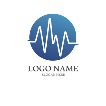 Heart beat logo or pulse line logo for medical medicine with modern vector illustration concept.