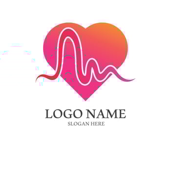 Heart beat logo or pulse line logo for medical medicine with modern vector illustration concept.