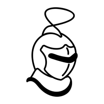 Trendy Knight Helmet vector
