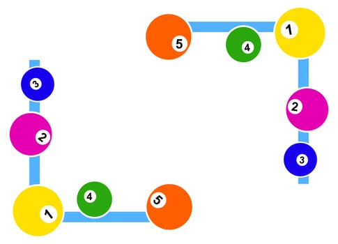 Pool Ball Corner Borders vector