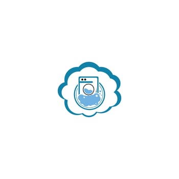 laundry logo icon with vector illustration template