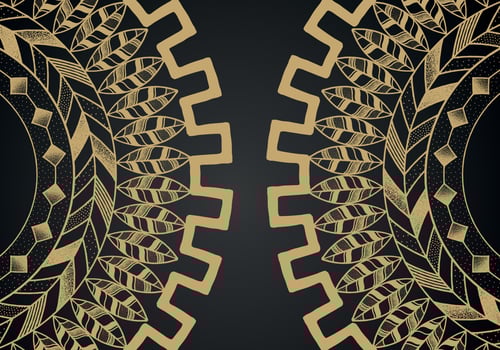 Golden luxury background vector. Gold black pattern frame design. ornament for wedding party invitation, fashion cover, spa beauty, bridal or yoga salon flyer, christmas holiday cards. vector