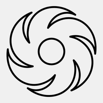 Icon hurricane. Weather elements symbol. Icons in line style. Good for prints, web, smartphone app, posters, infographics, logo, sign, etc. vector