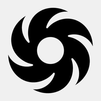 Icon hurricane. Weather elements symbol. Icons in glyph style. Good for prints, web, smartphone app, posters, infographics, logo, sign, etc. vector