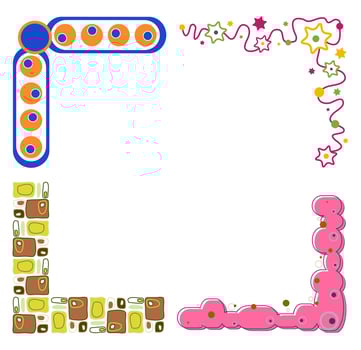 Random Abstract Page Corner Borders vector
