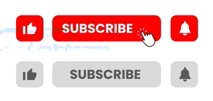 Subscribe button red color. vector illustration