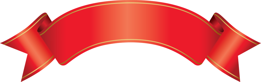 red ribbon banner png