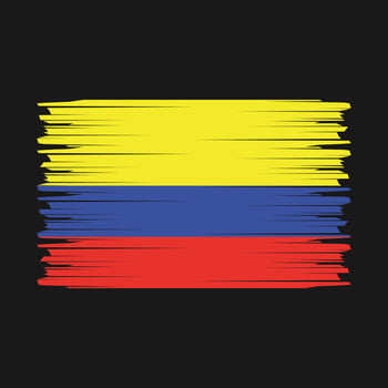 Colombia Flag Brush Vector