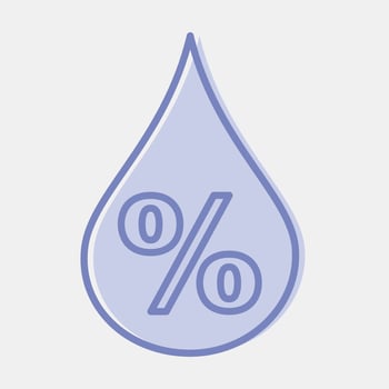 Icon humidity. Weather elements symbol. Icons in two tone style. Good for prints, web, smartphone app, posters, infographics, logo, sign, etc. vector
