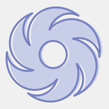 Icon hurricane. Weather elements symbol. Icons in two tone style. Good for prints, web, smartphone app, posters, infographics, logo, sign, etc. vector