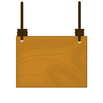 Wood sign hanging on a rope png