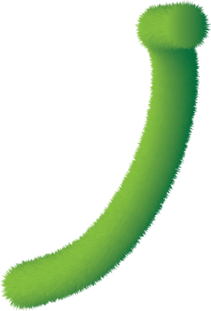 letter J 3d fluffy illustration png