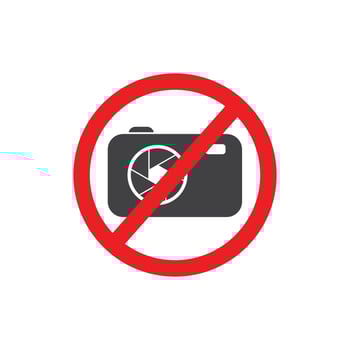 prohibition camera  sign vector illustration