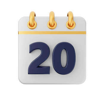 3d calendar icon illustration render png
