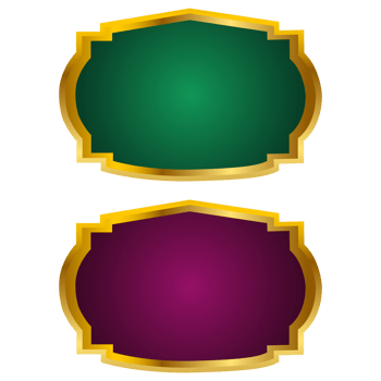 Set Of Luxury Golden Arabic Islamic Banner Title Frame Png Transparent Background Gold Text Box Vector Design Images